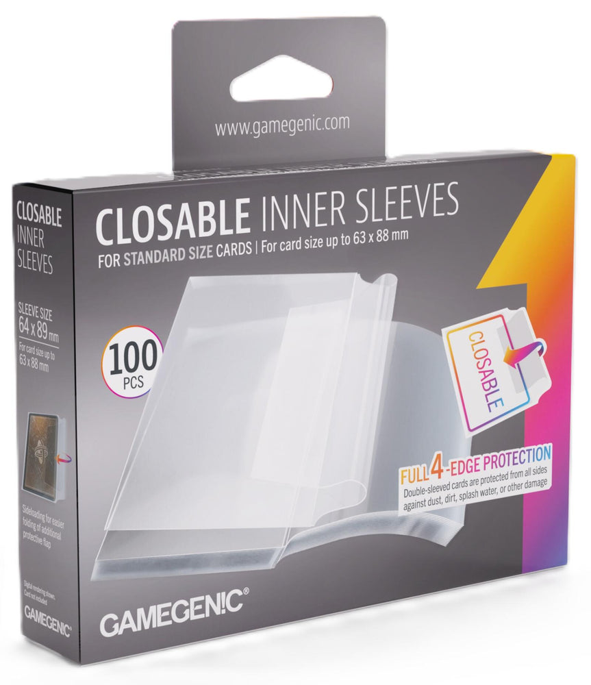 Gamegenic Closable Inner Sleeves (64mm x  89mm) (100ct)