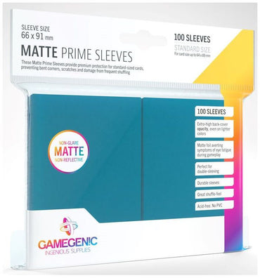 Gamegenic Matte Prime Card Sleeves Blue (66mm  x 91mm) (100 Sleeves Per Pack)