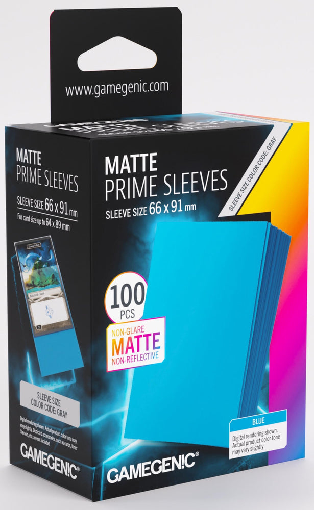 Gamegenic Matte Prime Card Sleeves Blue (66mm  x 91mm) (100 Sleeves Per Pack)