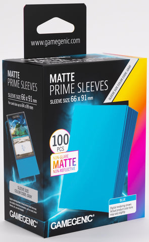 Gamegenic Matte Prime Card Sleeves Blue (66mm  x 91mm) (100 Sleeves Per Pack)