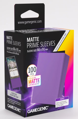 Gamegenic Matte Prime Card Sleeves Purple (66mm  x 91mm) (100 Sleeves Per Pack)