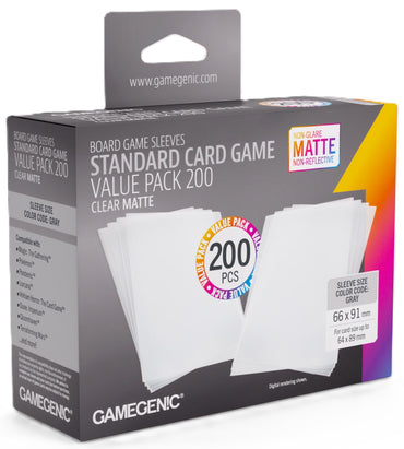 Gamegenic Matte Card Game Sleeves Value Pack - Standard Size (66mm x 91mm) (200 Sleeves per Pack)
