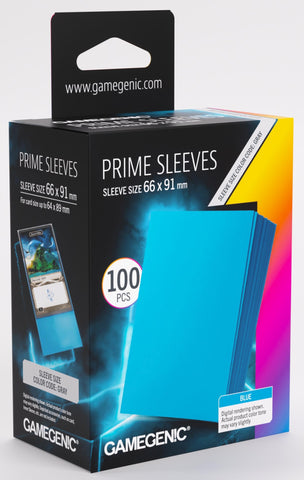 Gamegenic Prime Card Sleeves Blue (66mm  x 91mm) (100 Sleeves Per Pack)