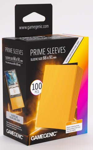 Gamegenic Prime Card Sleeves Orange (66mm  x 91mm) (100 Sleeves Per Pack)