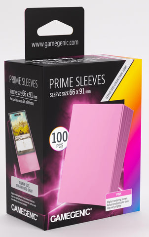 Gamegenic Prime Card Sleeves Pink (66mm  x 91mm) (100 Sleeves Per Pack)