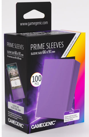 Gamegenic Prime Card Sleeves Purple (66mm  x 91mm) (100 Sleeves Per Pack)