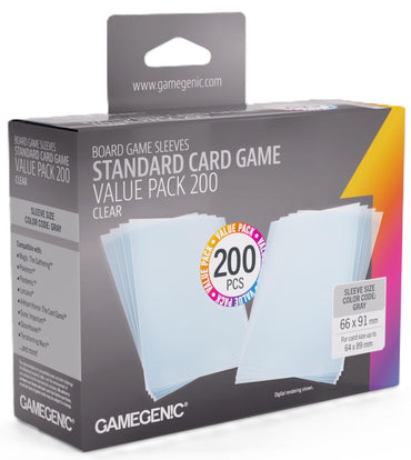 Gamegenic Prime Card Game Sleeves Value Pack - Standard Size (66mm x 91mm) (200 Sleeves per Pack)