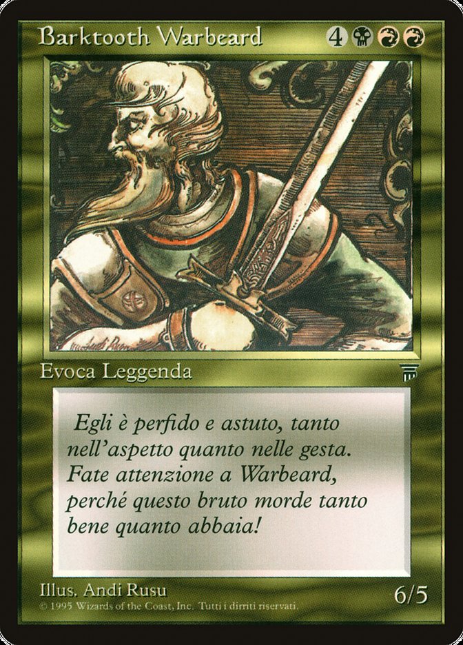 Barktooth Warbeard [Legends] - Lightly Played, Italian