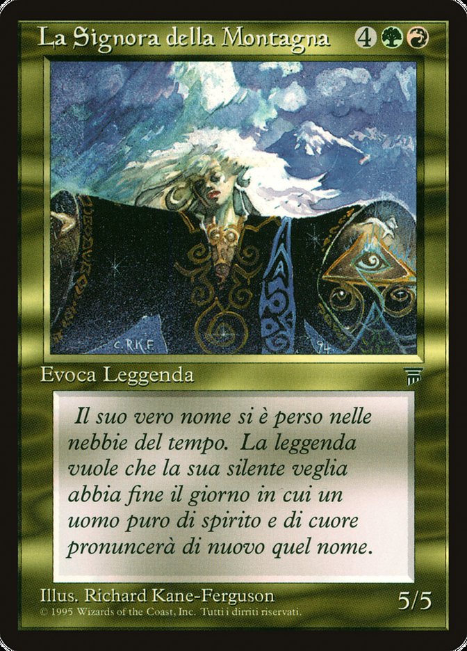 The Lady of the Mountain [Legends] - Lightly Played, Italian