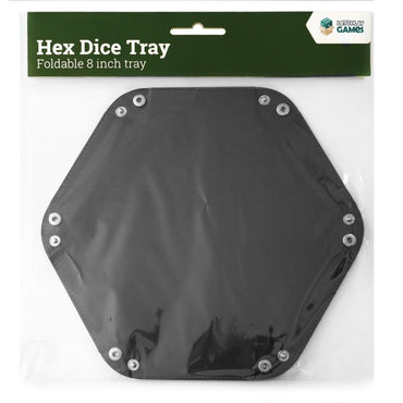 LPG Folding Hex Dice Tray 8" (Black)