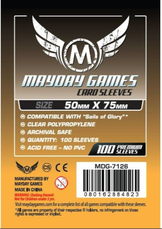 Mayday - Custom Card Sleeves (Pack of 100) - 50 X 75mm