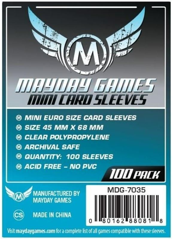 Mayday - Mini Euro Card Sleeve (Pack of 100) - 45 X 68mm