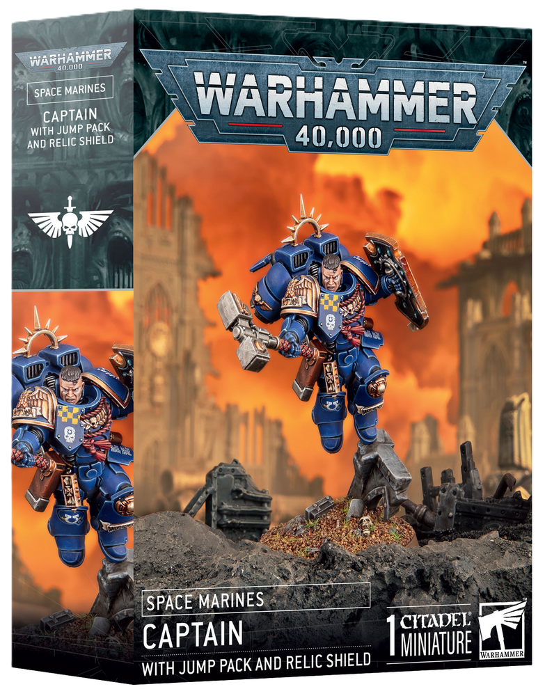 Space Marines - Captain with Jump Pack and Relic Shield