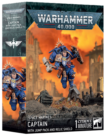 Space Marines - Captain with Jump Pack and Relic Shield