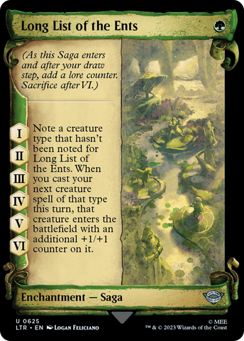 Long List of the Ents [The Lord of the Rings: Tales of Middle-Earth Showcase Scrolls]