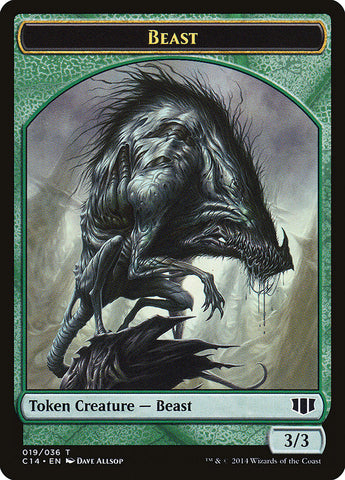 Elemental // Beast (019/036) Double-Sided Token [Commander 2014 Tokens]