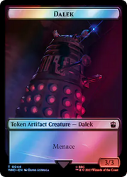 Dalek // Alien Salamander Double-Sided Token (Surge Foil) [Doctor Who Tokens]