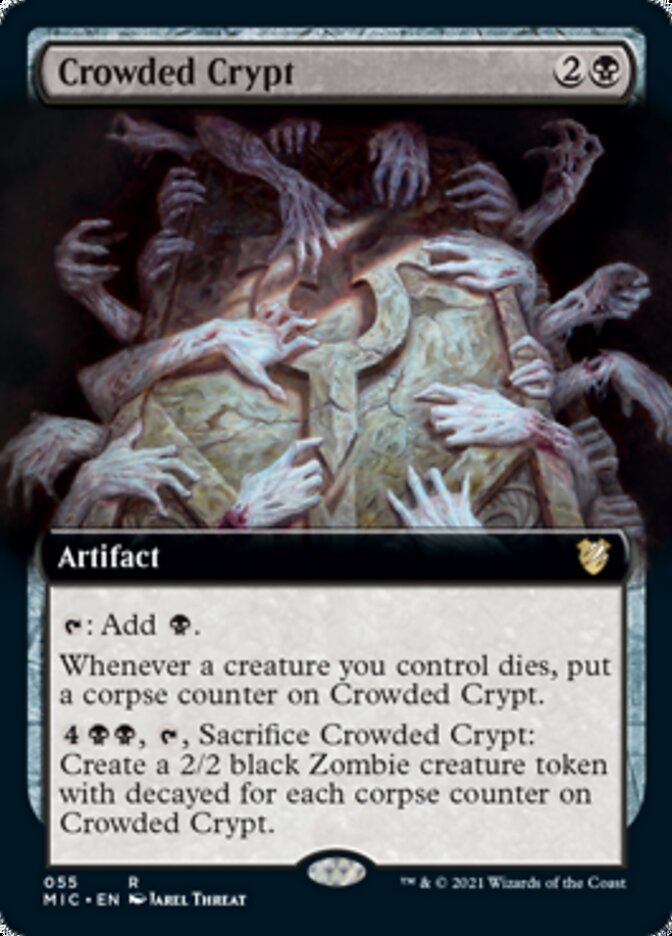 Crowded Crypt (Extended Art) [Innistrad: Midnight Hunt Commander]