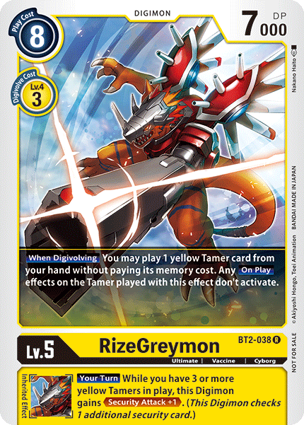 RizeGreymon [BT2-038] (Tournament Pack) [Release Special Booster Ver.1.5 Promos]