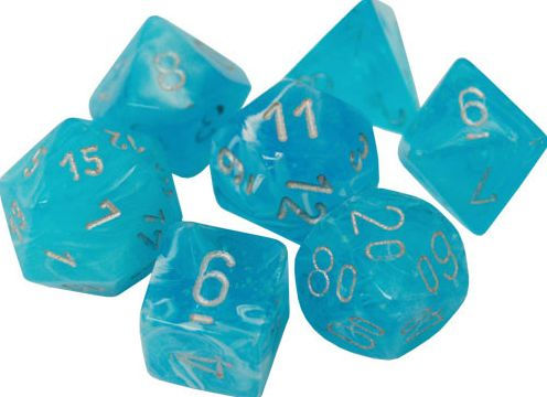 Chessex Luminary Sky/Silver 7-Die Set