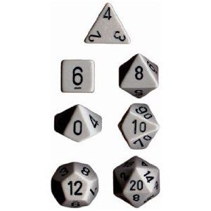Chessex Opaque Dark Grey/black 7-Die Set