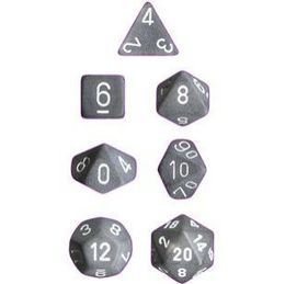 Chessex Frosted Smoke/white 7-Die Set
