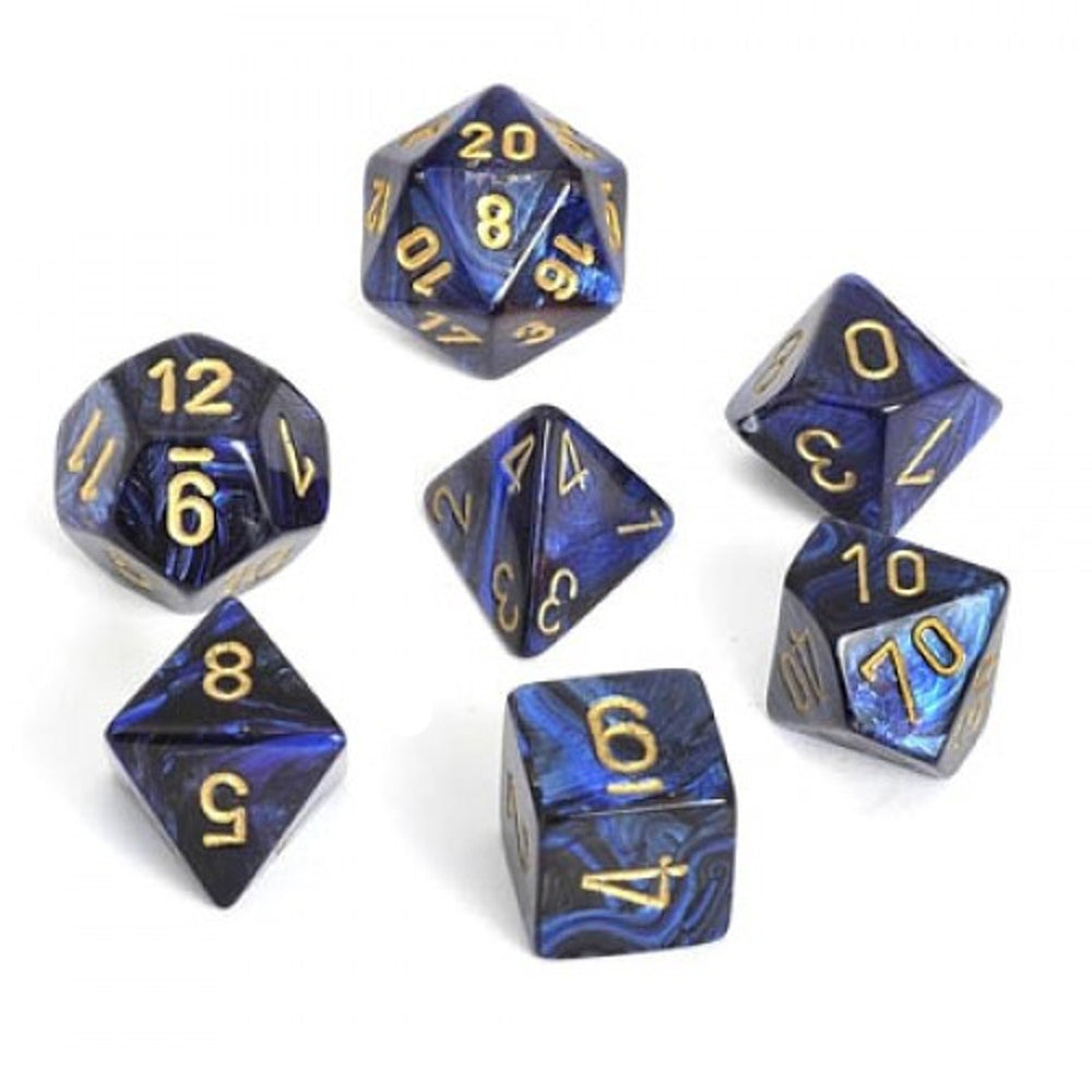 Chessex Scarab Royal Blue/gold 7-Die Set