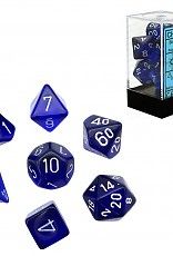 Chessex Translucent Blue/White 7-Die Set