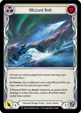 Blizzard Bolt (Yellow) [U-ELE045] (Tales of Aria Unlimited)  Unlimited Rainbow Foil