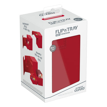 Ultimate Guard Flip n Tray 100+ XenoSkin Monocolor Deck Box (Red)