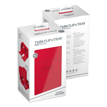 Ultimate Guard Twin Flip n Tray 200+ XenoSkin Monocolor Deck Box (Red)