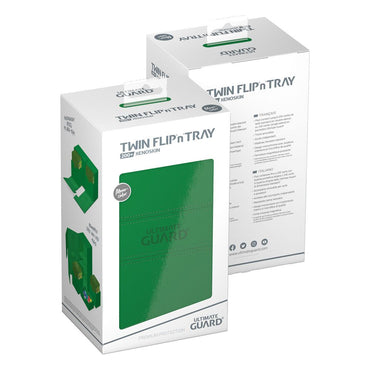 Ultimate Guard Twin Flip n Tray 200+ XenoSkin Monocolor Deck Box (Green)