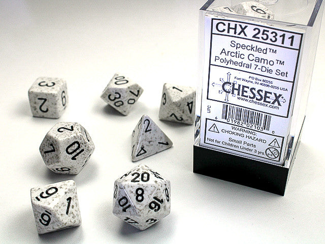 Chessex Speckled Arctic Camo 7-Die Set