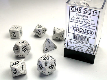 Chessex Speckled Arctic Camo 7-Die Set