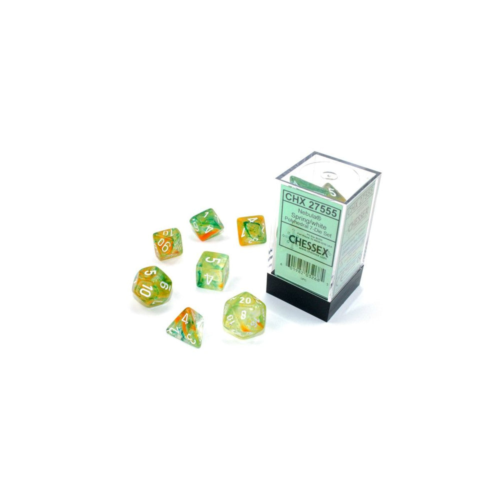 Chessex Nebula Spring/White Luminary 7-Die Set