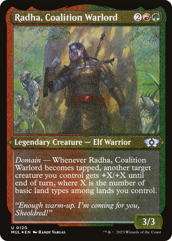 Radha, Coalition Warlord (Foil Etched) [Multiverse Legends]