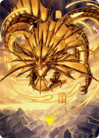 Ao, the Dawn Sky 2 Art Card (Gold-Stamped Signature) [Kamigawa: Neon Dynasty Art Series]