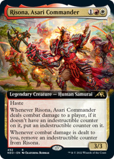 Risona, Asari Commander (Extended Art) [Kamigawa: Neon Dynasty]