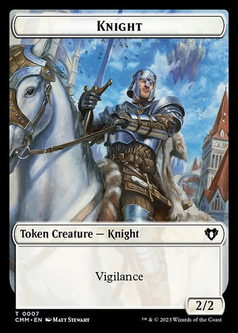 City's Blessing // Knight Double-Sided Token [Commander Masters Tokens]