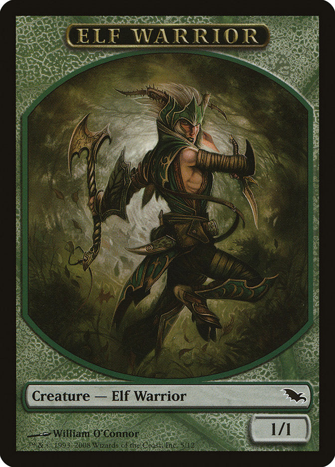 Elf Warrior Token (5/12) [Shadowmoor Tokens]