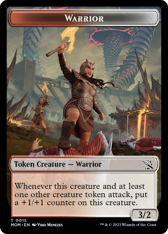 Warrior // Kraken Double-Sided Token [March of the Machine Tokens]