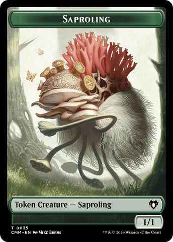 Saproling // Phyrexian Germ Double-Sided Token [Commander Masters Tokens]