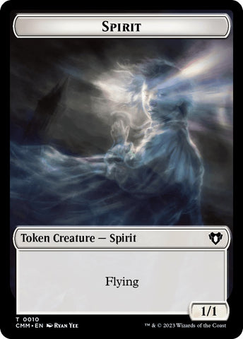 Spirit (0010) // Dragon Egg Double-Sided Token [Commander Masters Tokens]