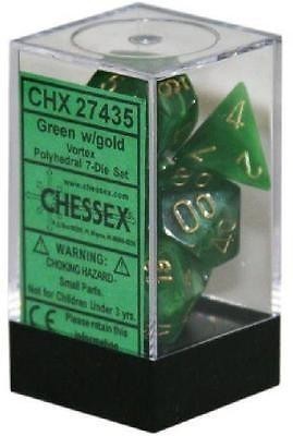 Chessex Vortex Green/Gold 7-Die Set