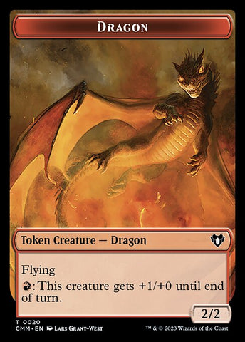 Eldrazi Scion // Dragon (0020) Double-Sided Token [Commander Masters Tokens]