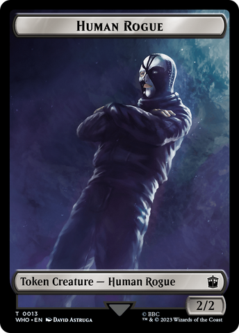 Human Rogue // Clue (0021) Double-Sided Token [Doctor Who Tokens]