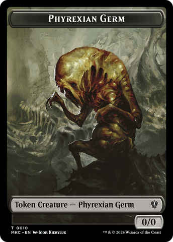 Spirit // Phyrexian Germ Double-Sided Token [Murders at Karlov Manor Commander Tokens]