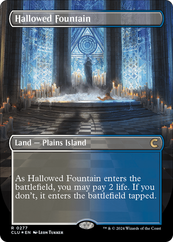 Hallowed Fountain (Borderless) [Ravnica: Clue Edition]