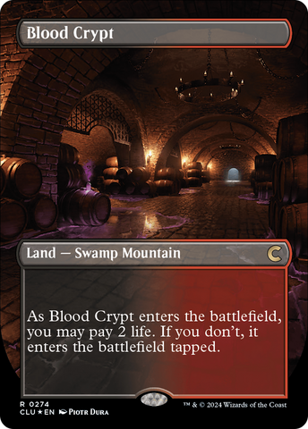 Blood Crypt (Borderless) [Ravnica: Clue Edition]