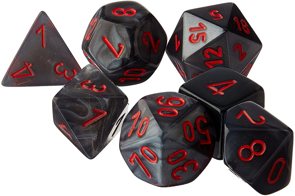 Chessex Velvet Black/red 7-Die Set